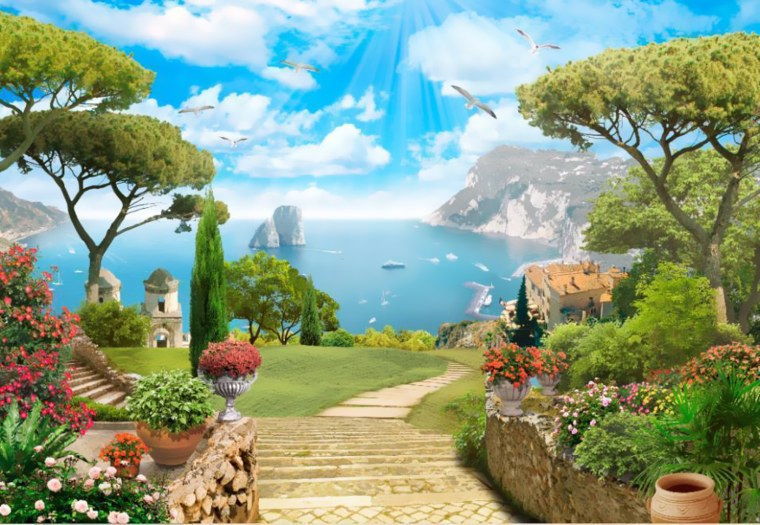 Фрески Апплико горы