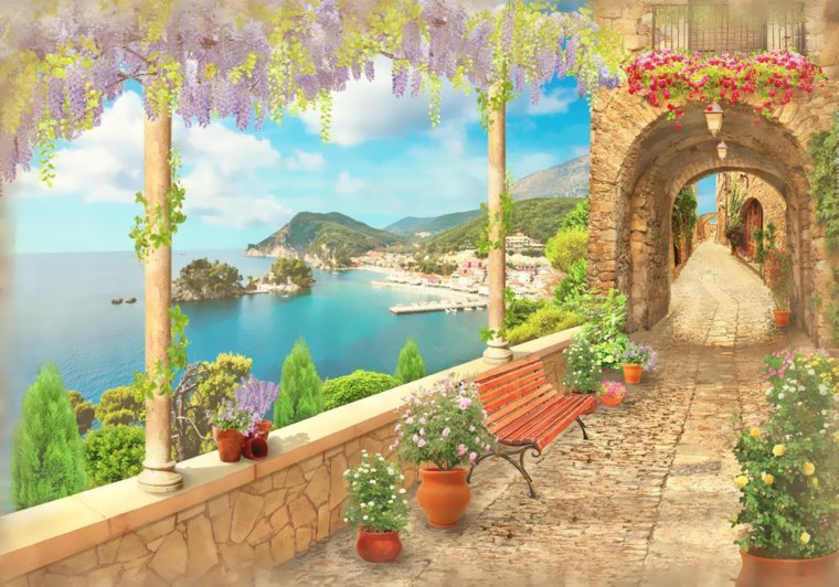 Фреска Аффреско арка море