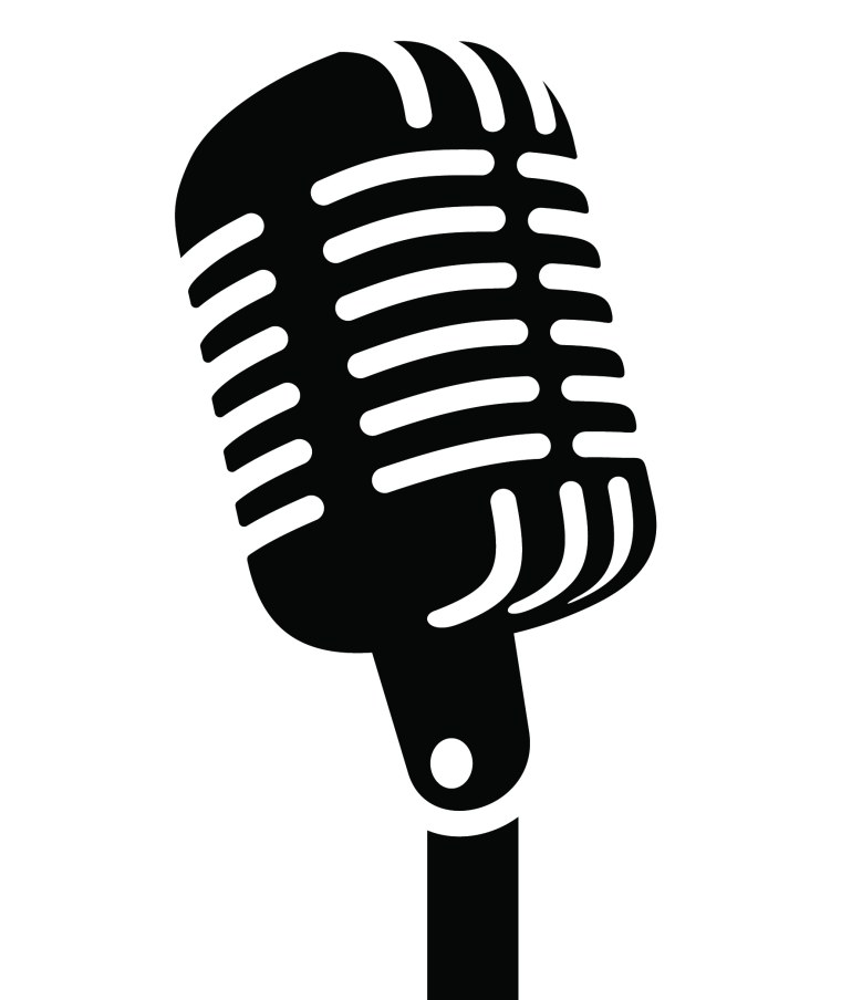 Микрофон черно белый