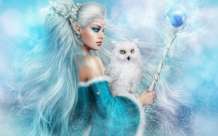 Девушка зима фэнтези