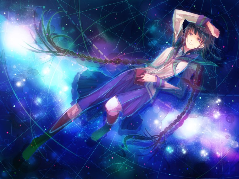 Аниме девушка космос