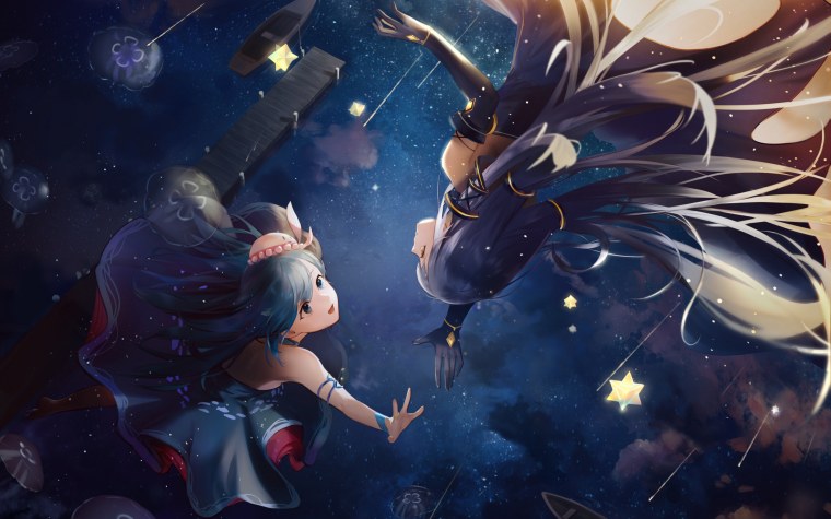 Аниме девушка космос