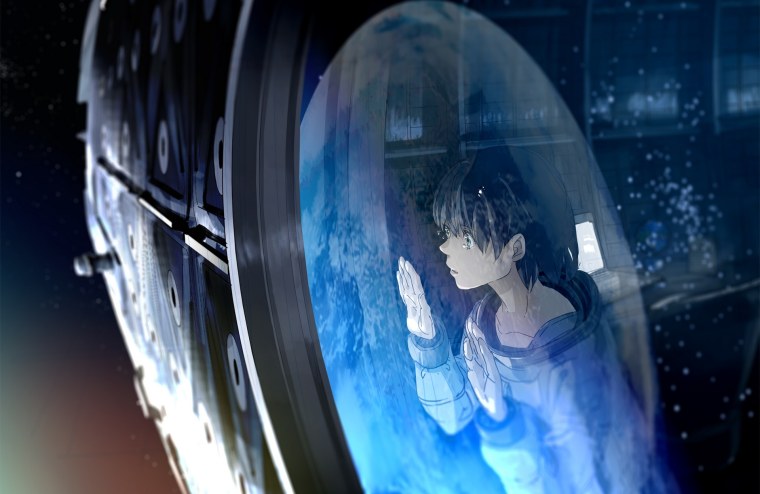 Аниме девушка на космическом корабле