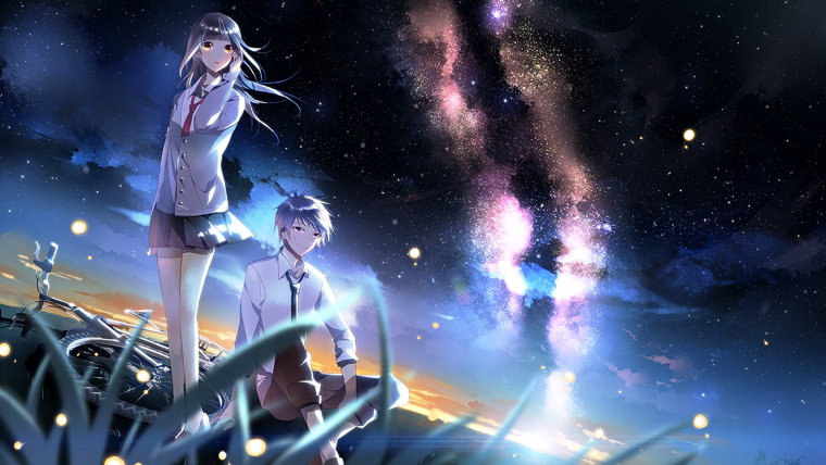 Парень и девушка космос