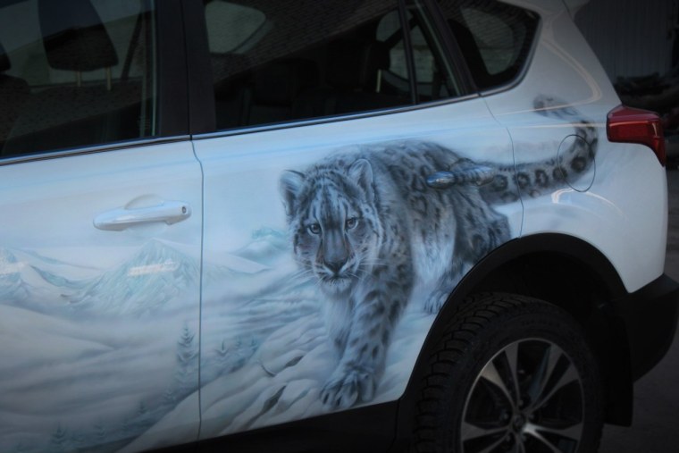 Аэрография снежный Барс