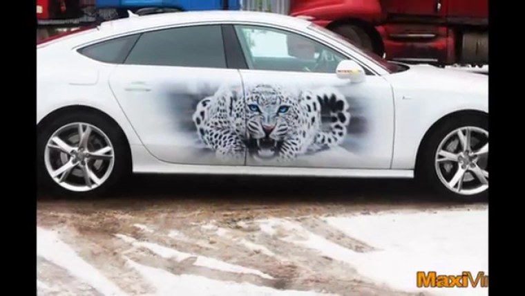 Пленка на авто белая с рисунком