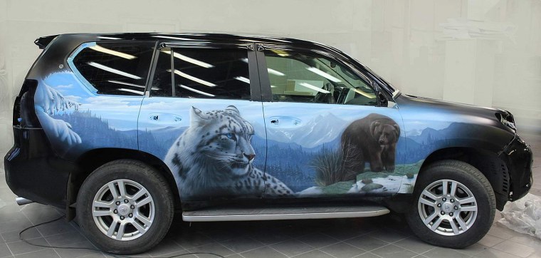 Аэрография на авто животные