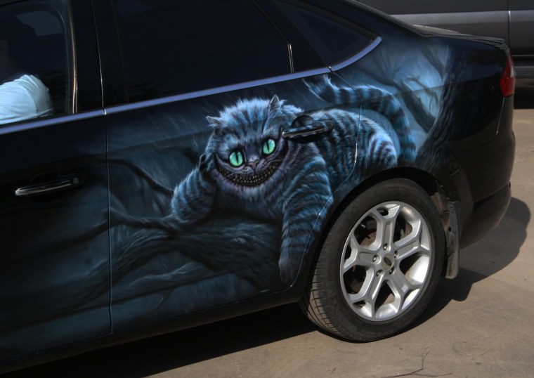 Аэрография Чеширский кот