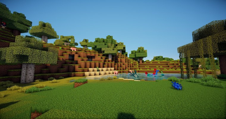 Фон в стиле майнкрафт