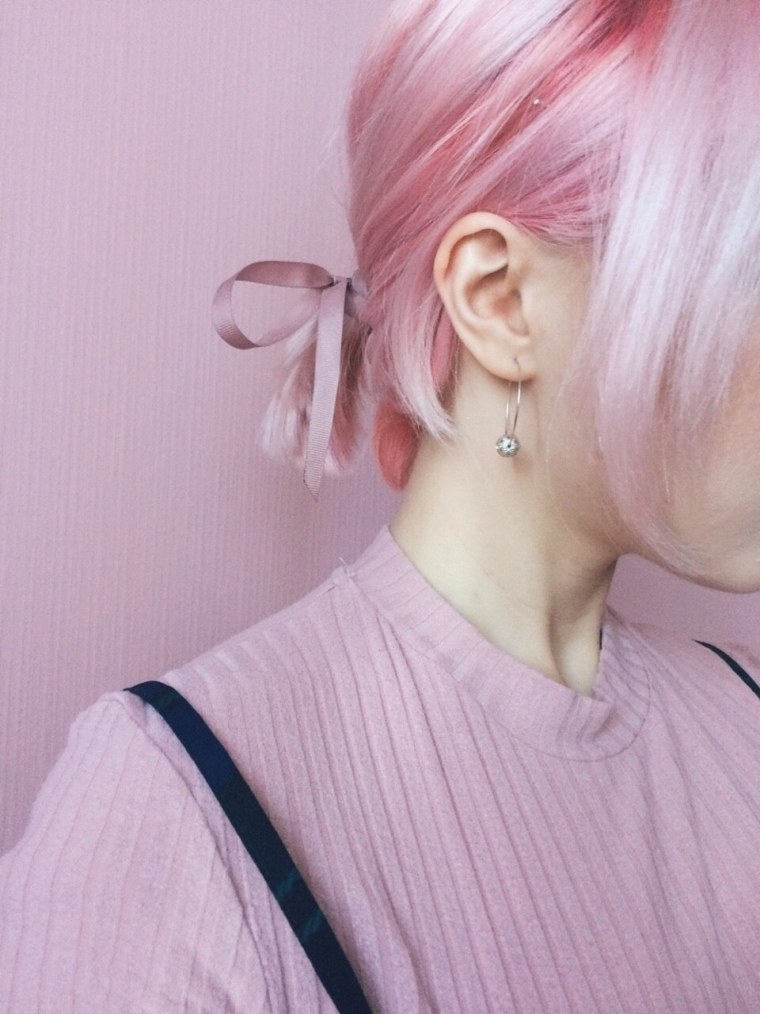 Розовые волосы Эстетика