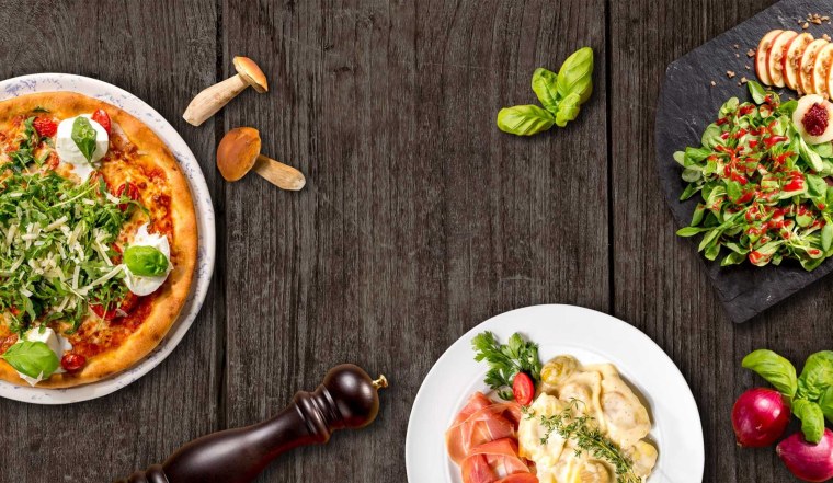 Баннер кафе с блюдами