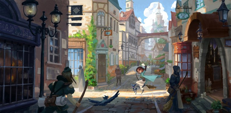 Фэнтези площадь города