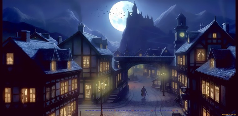 Мрачный средневековый город