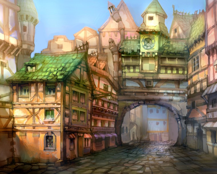 Средневековый город фэнтези