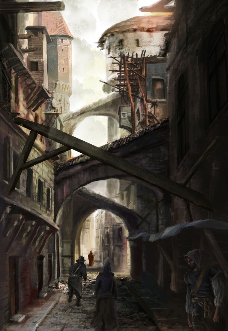 Мрачный средневековый город