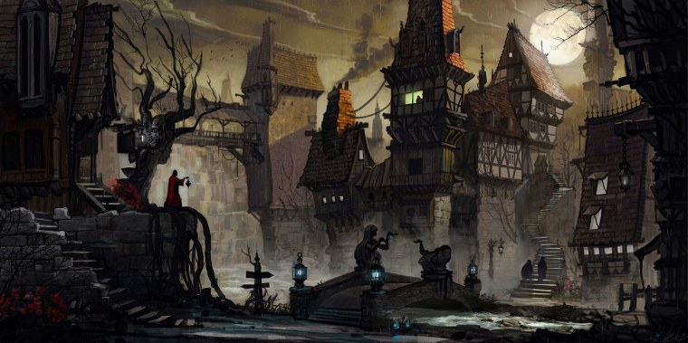 Мрачный средневековый город