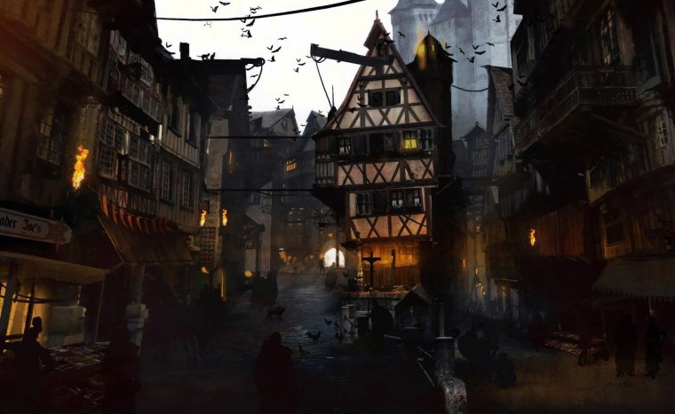 Темная улица средневековья