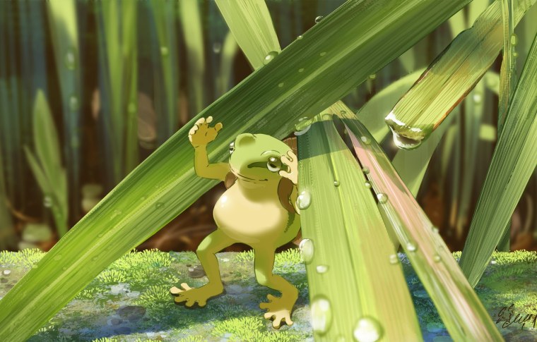 Обои с розовым человечком