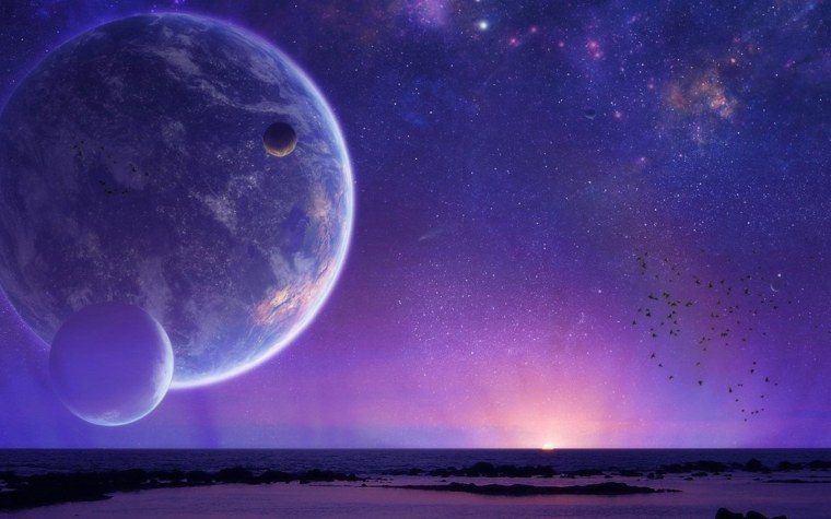 Ночное небо с планетами