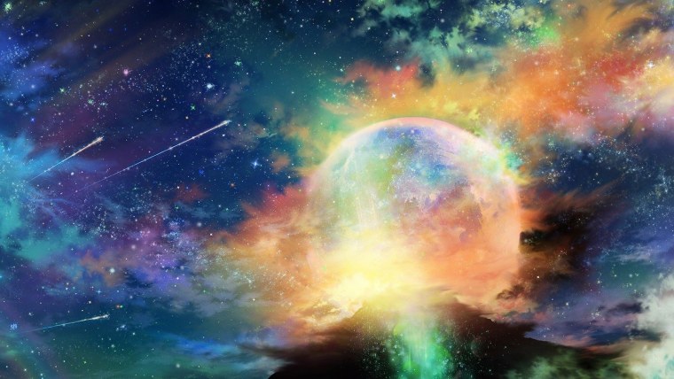 Космическое небо с земли