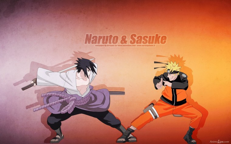 Парные обои Наруто и Саске