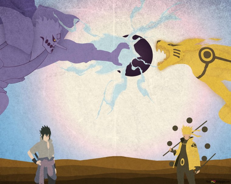 Парные обои Наруто и Саске