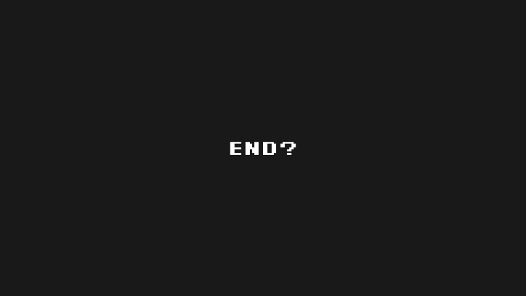 The end на черном фоне