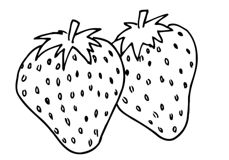 Клубника рисунок карандашом