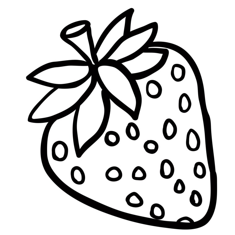 Клубника вектор раскраска