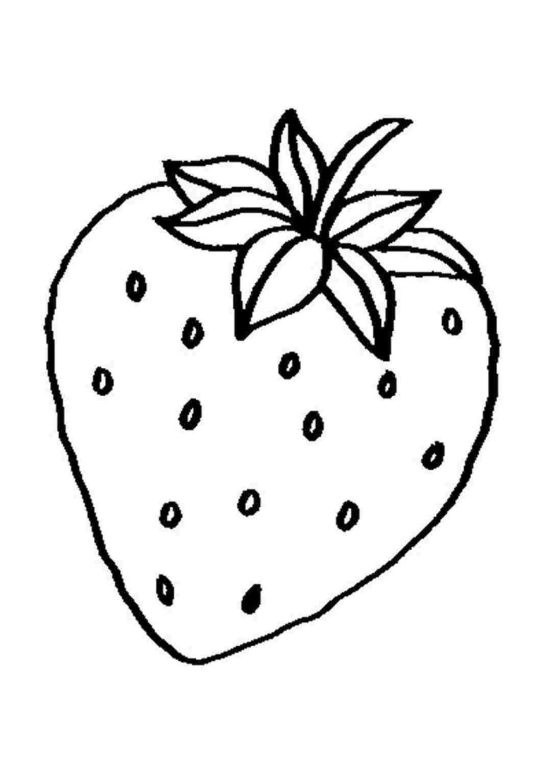 Клубника раскраска