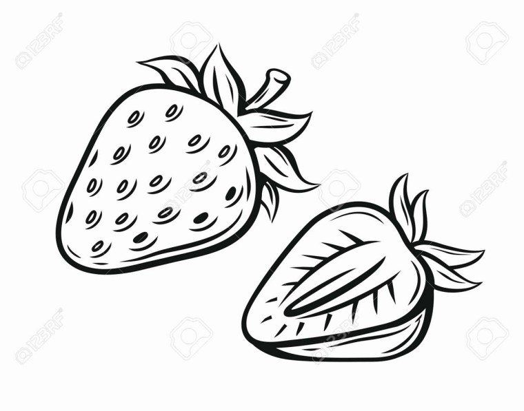 Ягоды раскраска для детей