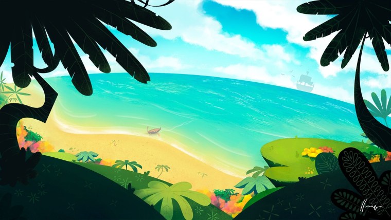 Мультяшные джунгли фон