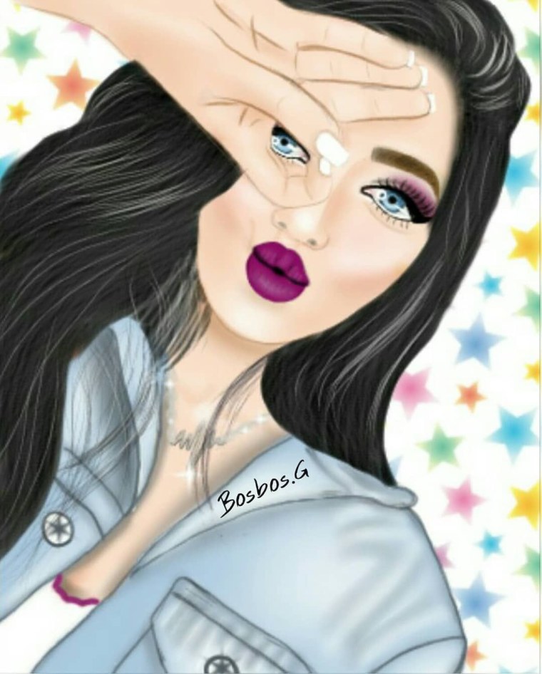 Девушка со спины арт