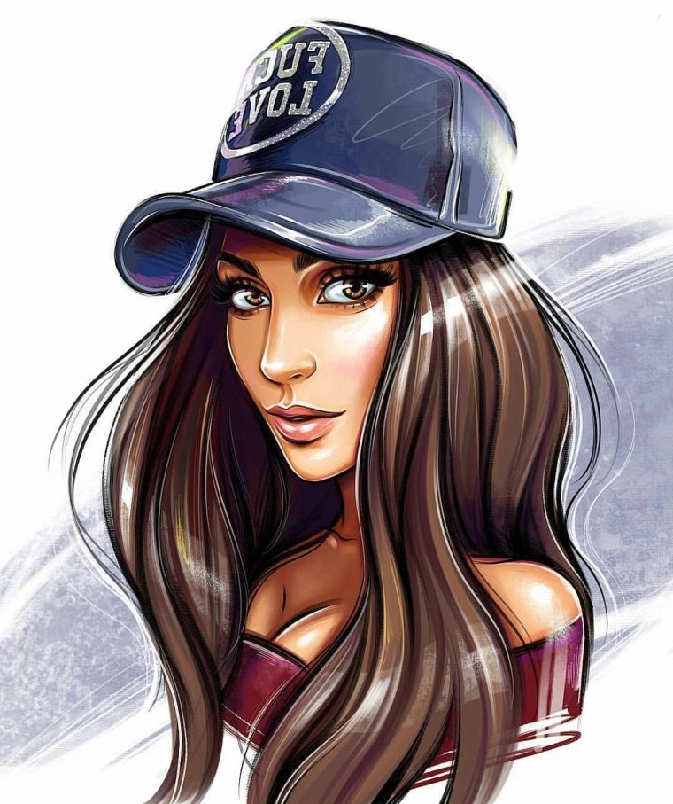 Мультяшка девушка брюнетка