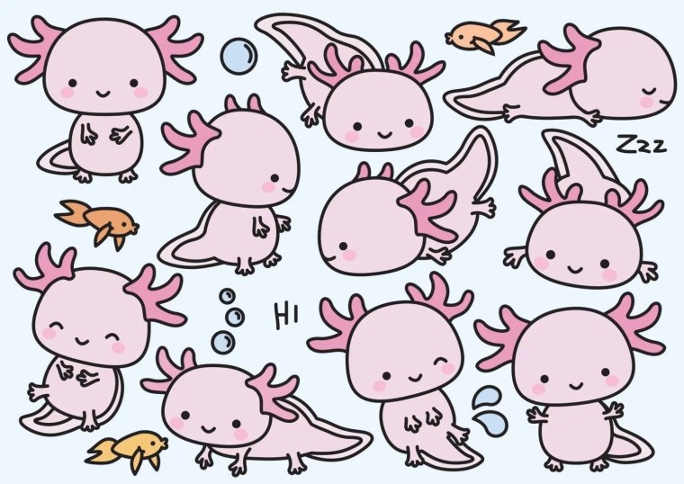 Аксолотль Кавайи Чиби