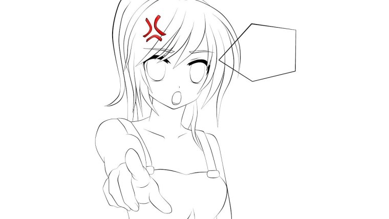 Рисунки для обводки аниме