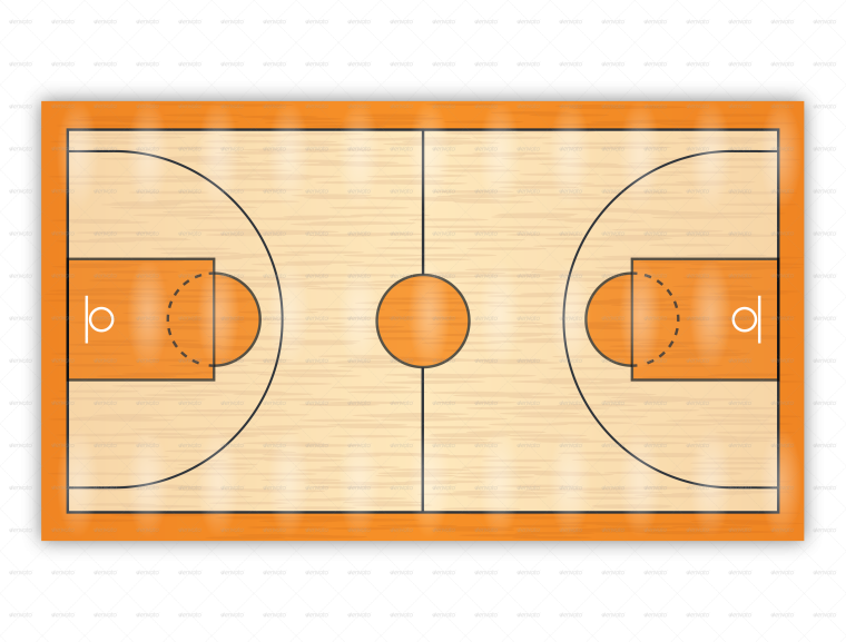 Баскетбольное поле сверху
