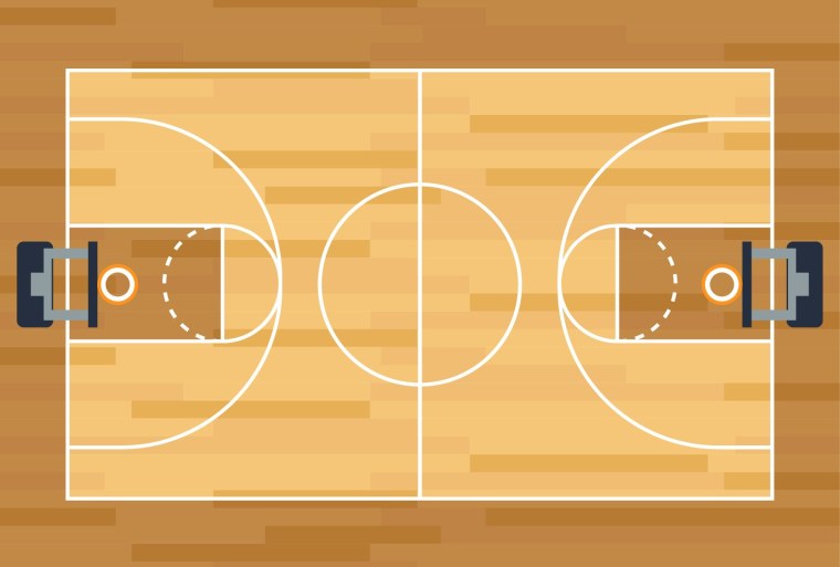 Баскетбольная площадка вид сверху