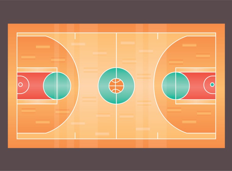 Баскетбольная площадка вид сверху