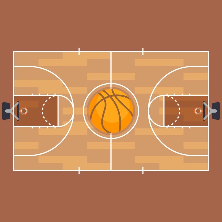 Баскетбольный площадка для рисования