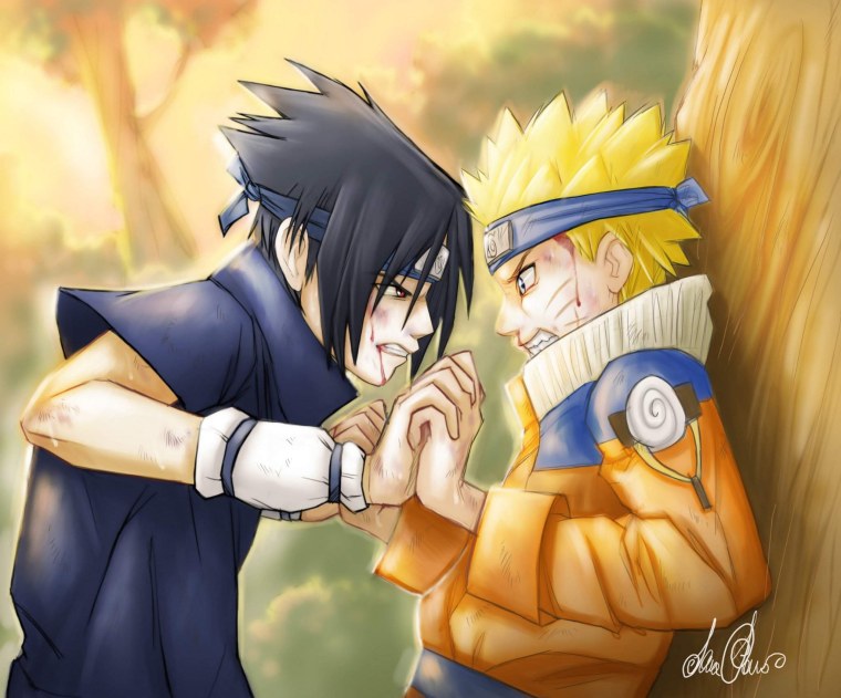Аниме Наруто Саске и Наруто