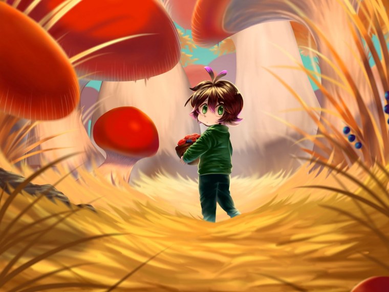 Мальчик грибочек аниме