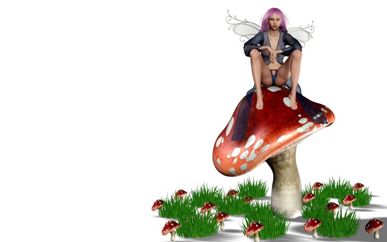 Фея на мухоморе