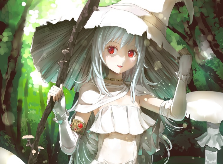 Девочка волшебница с белыми волосами