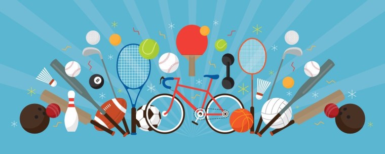 Спортивные принадлежности вектор
