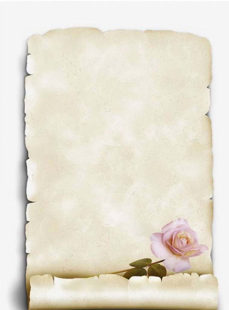 Красивый свиток с цветами