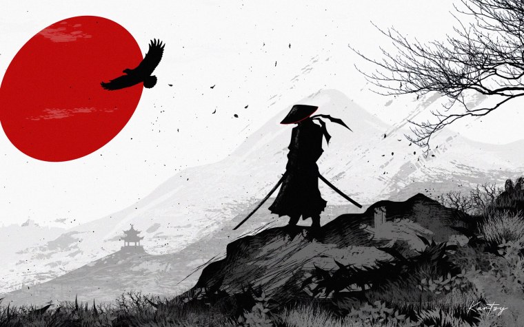 Concept Art environment храм Япония