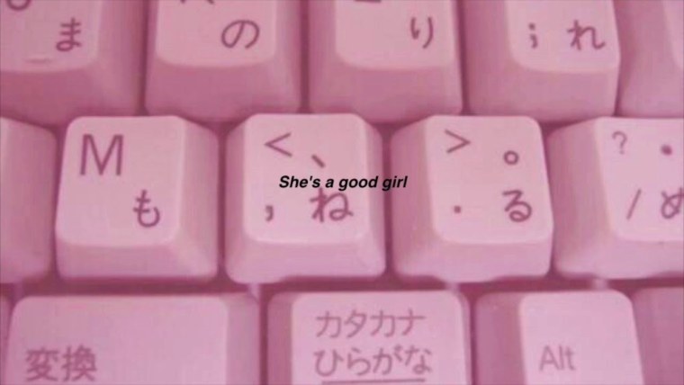 Розовая клавиатура японская