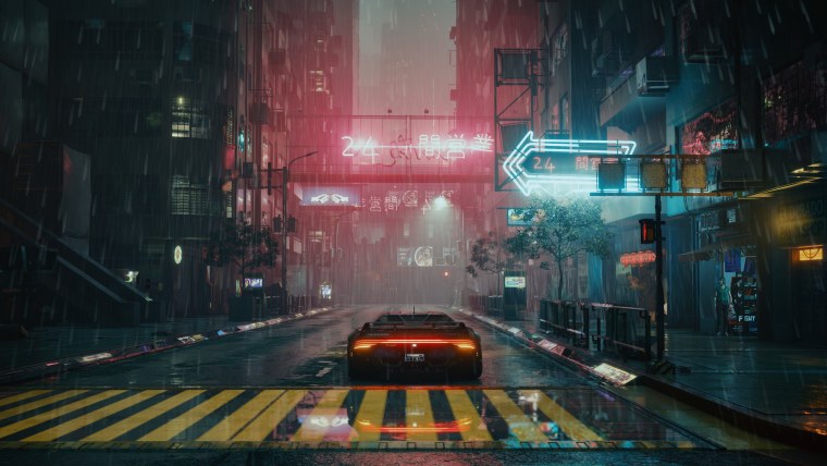 Найт Сити Cyberpunk 2077 4к
