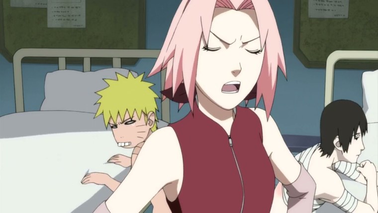 Сакура бьёт Наруто